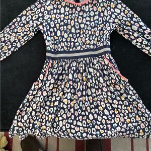 Joules Navy and Multicolor Patterned Kids Dress